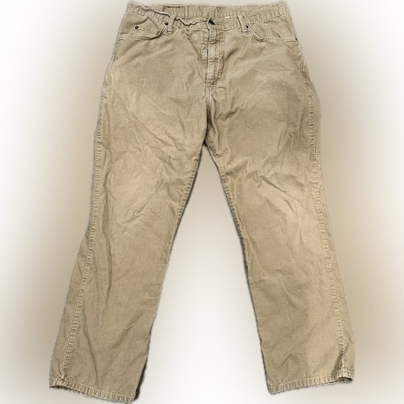 Levi's Denim - Womens size 38w 30L Tan Coloured ORANGE tab Levis Corduroy Pants